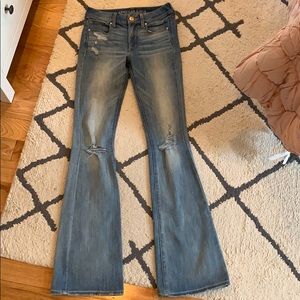 American Eagle x-long high rise flare jeans size 2